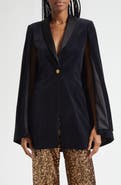 Alice + Olivia Esther Shawl Collar Velvet Jacket