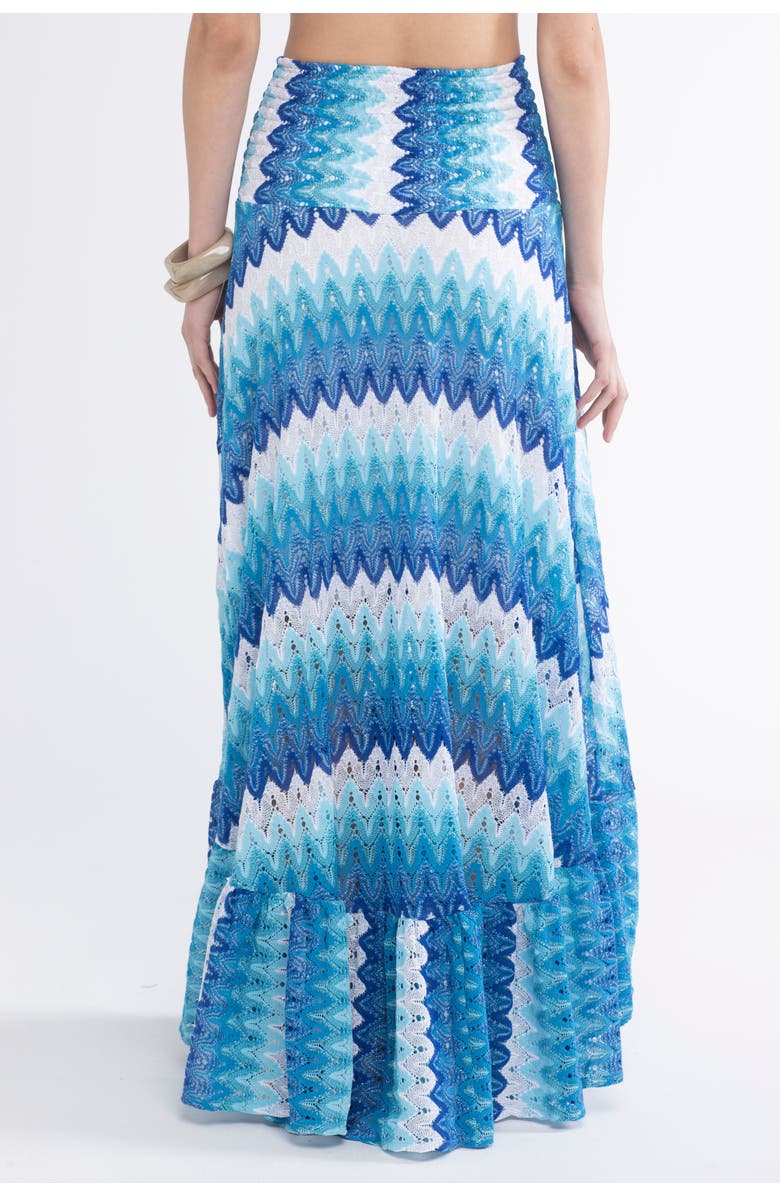 Sunday St. Tropez Zelda Knit Cover-Up Maxi Skirt, Alternate, color, Blue