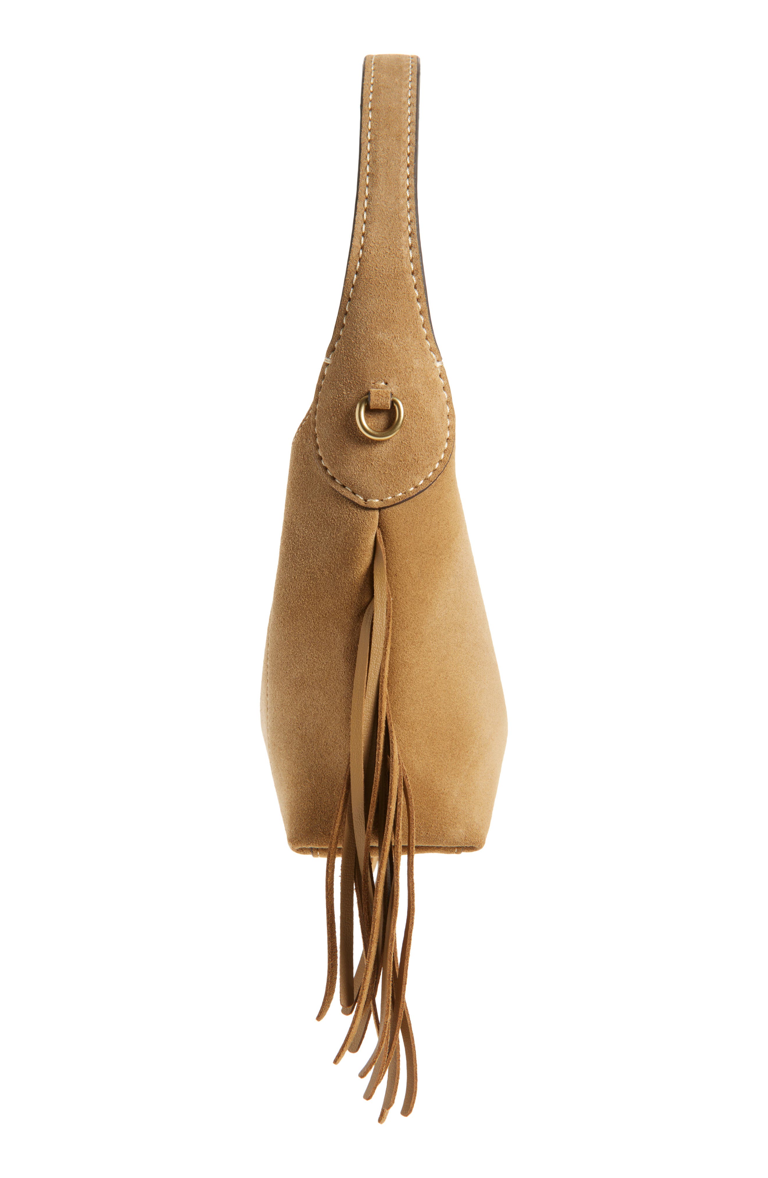 COACH Brooklyn 23 Fringe Suede Shoulder Bag, Alternate, color, 