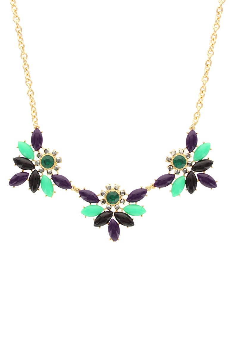 OLIVIA WELLES Shaina Floral Necklace, Alternate, color, Purple