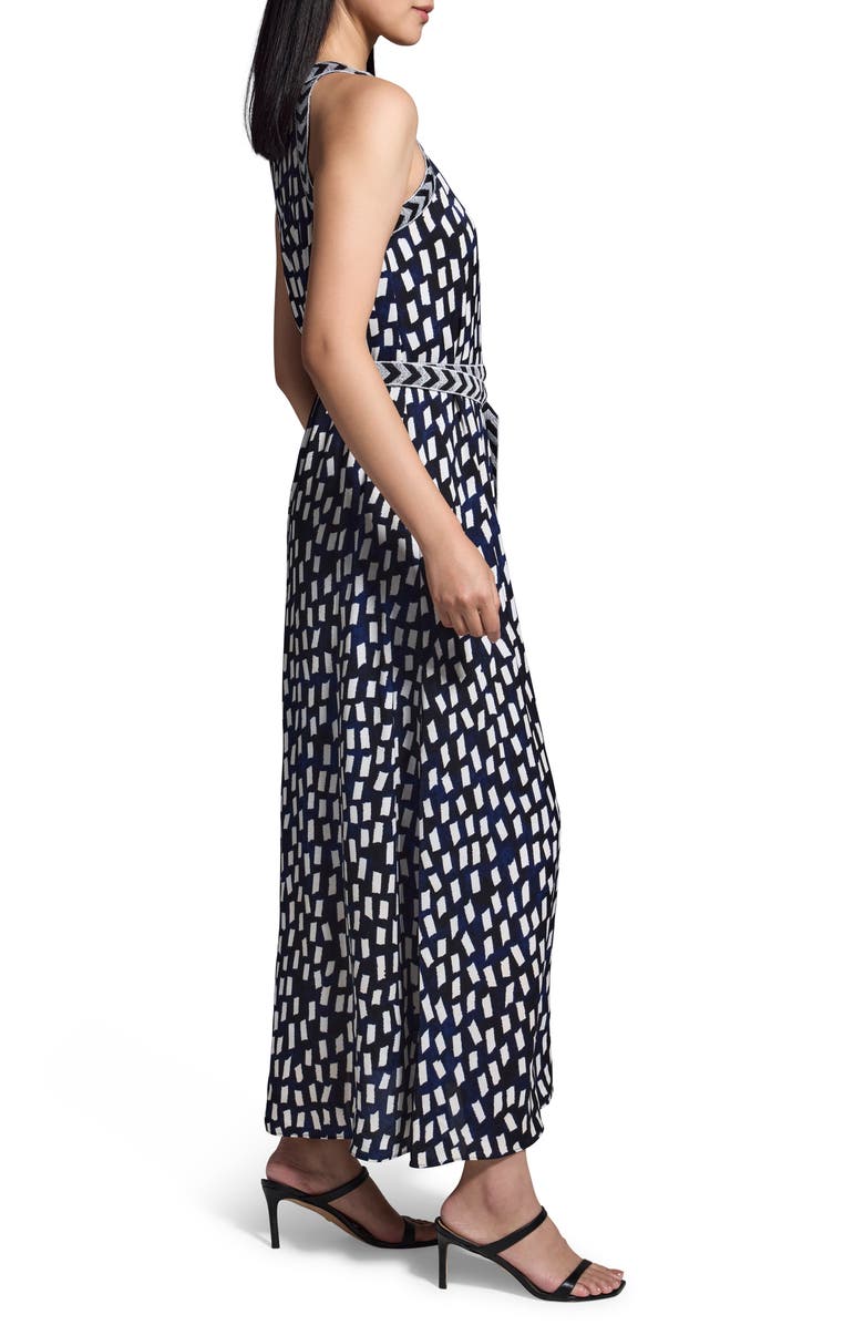 NIC+ZOE Becca Starry Sky Embroidered Trim Maxi Dress, Alternate, color, Blue/Black Multi