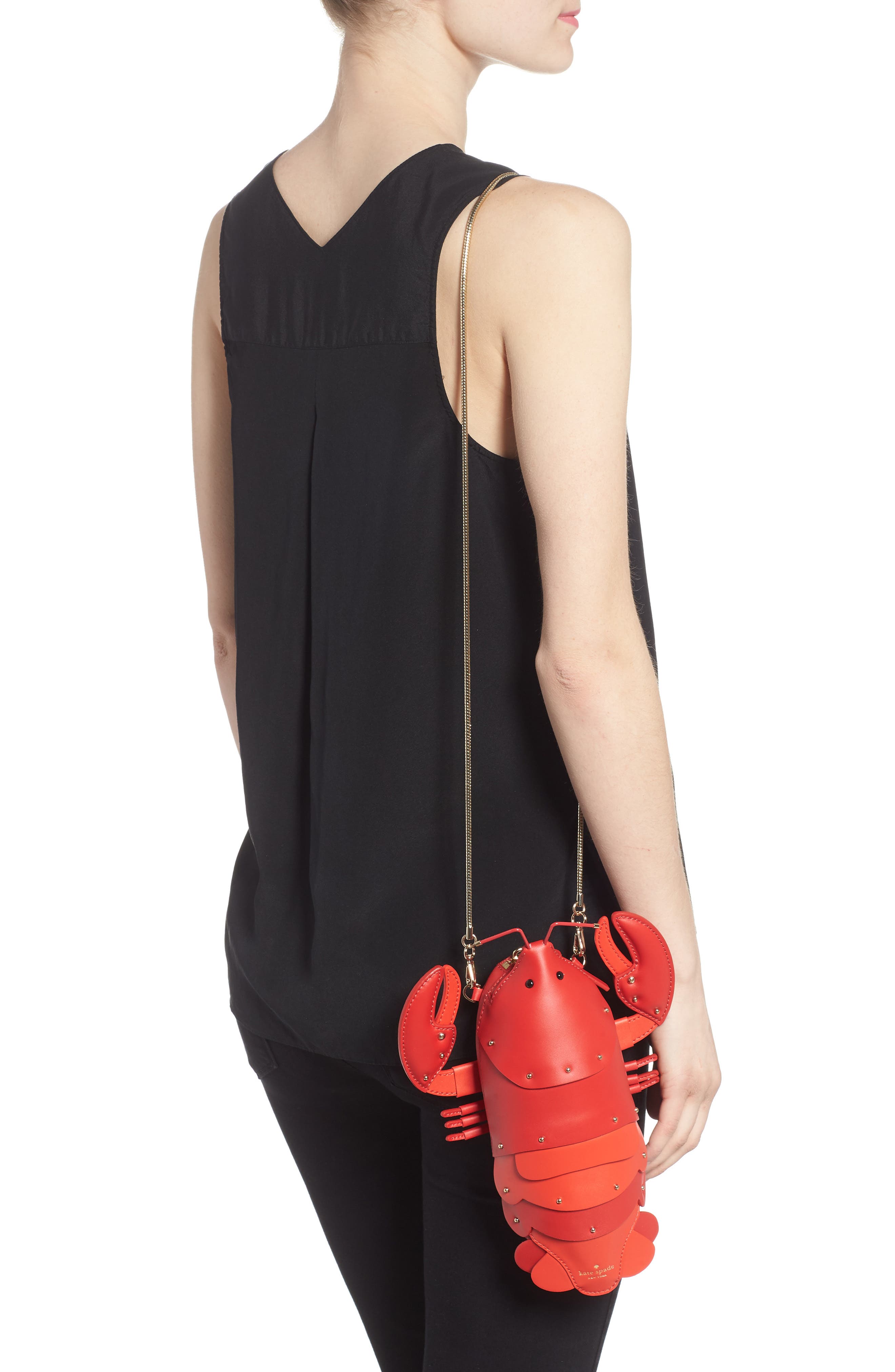 Kate Spade New York shore thing - leather lobster crossbody bag, Alternate, color, 