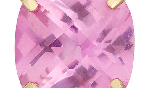 Fzn 10k Gold Solitaire Garnet Stud Earrings