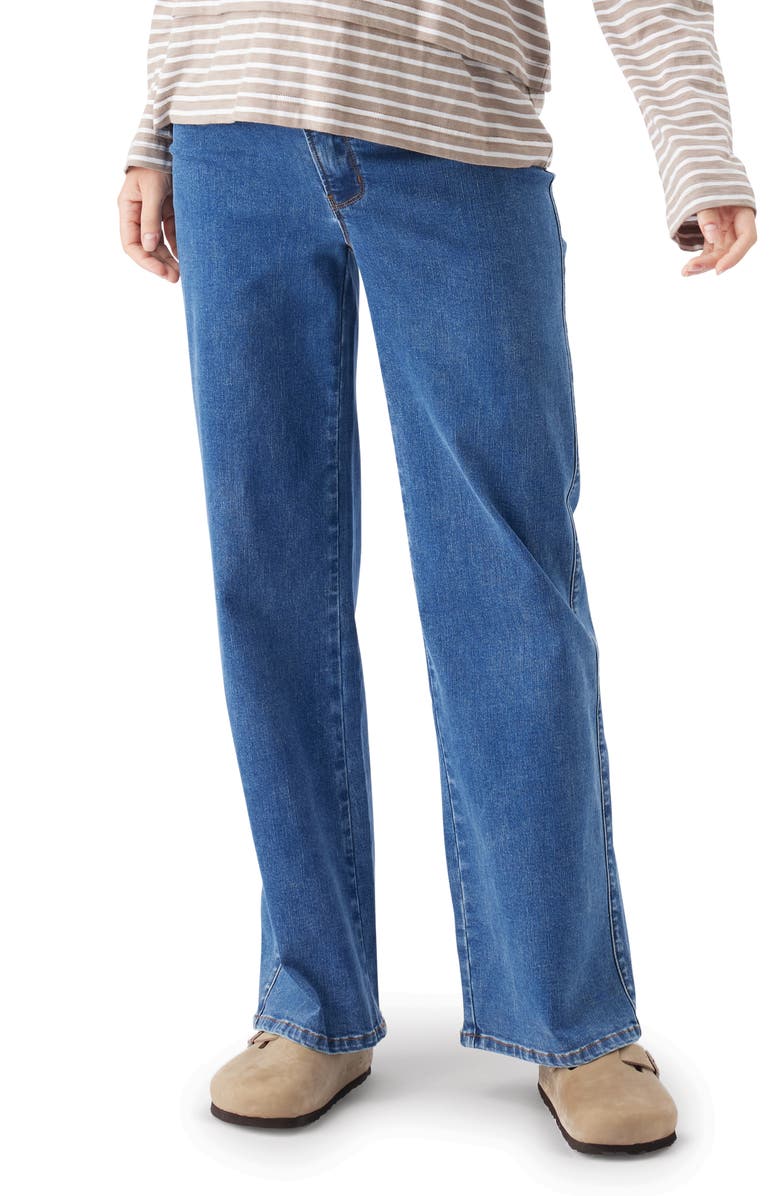 Ripe Maternity Kyle Wide Leg Jean, Main, color, True Blue