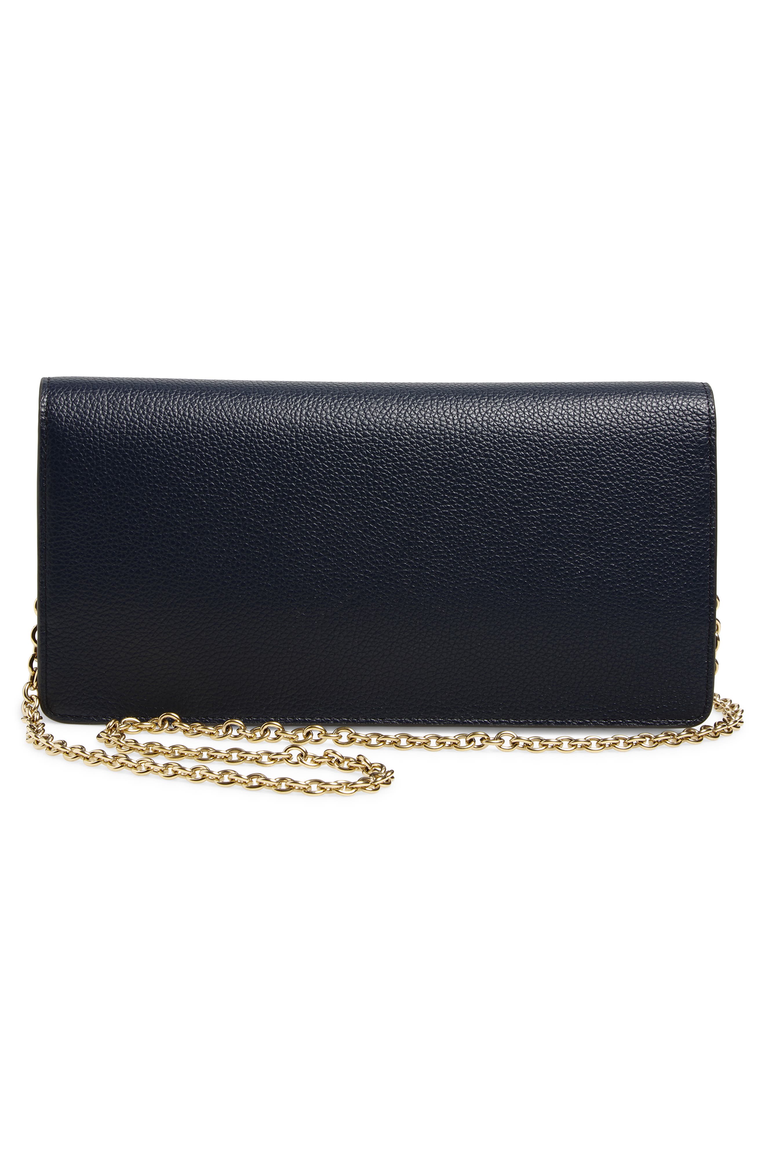 Mulberry Darley Leather Clutch, Alternate, color, Night Sky