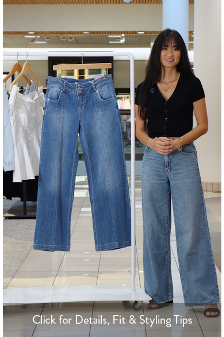 Bella Wide Leg Triple Waist Jeans video