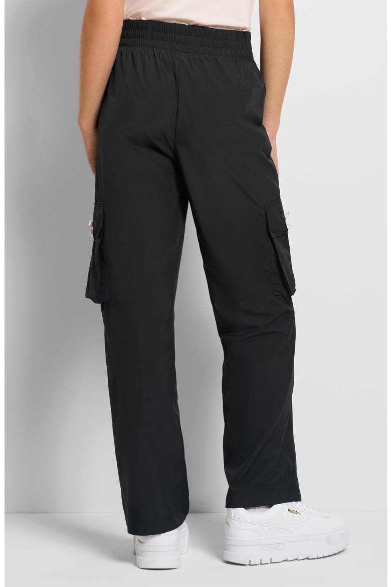 Kids' Bow Society Woven Cargo Pants, Alternate, color, BLACK