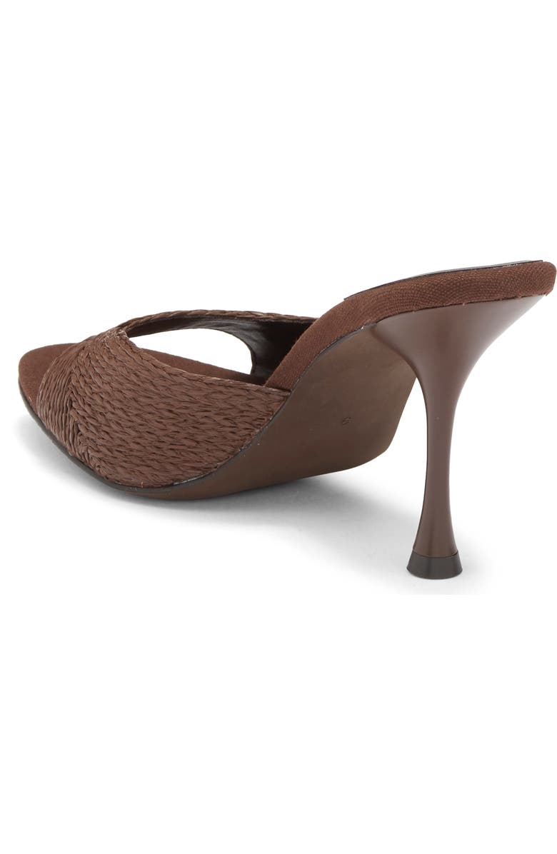 Jeffrey Campbell Agent Slide Sandal, Alternate, color, Dark Brown Raffia