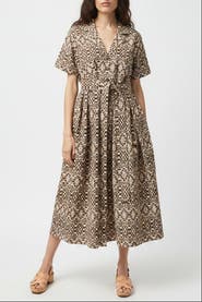 Ace & Jig Sabine Button Front Collared Midi Dress