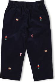Florence Eiseman Corduroy Fake Fly Pants With Allover Embroidery