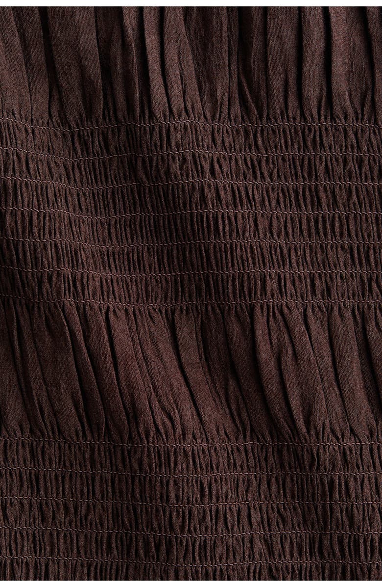 H&M Smocked Dress, Alternate, color, Dark Brown