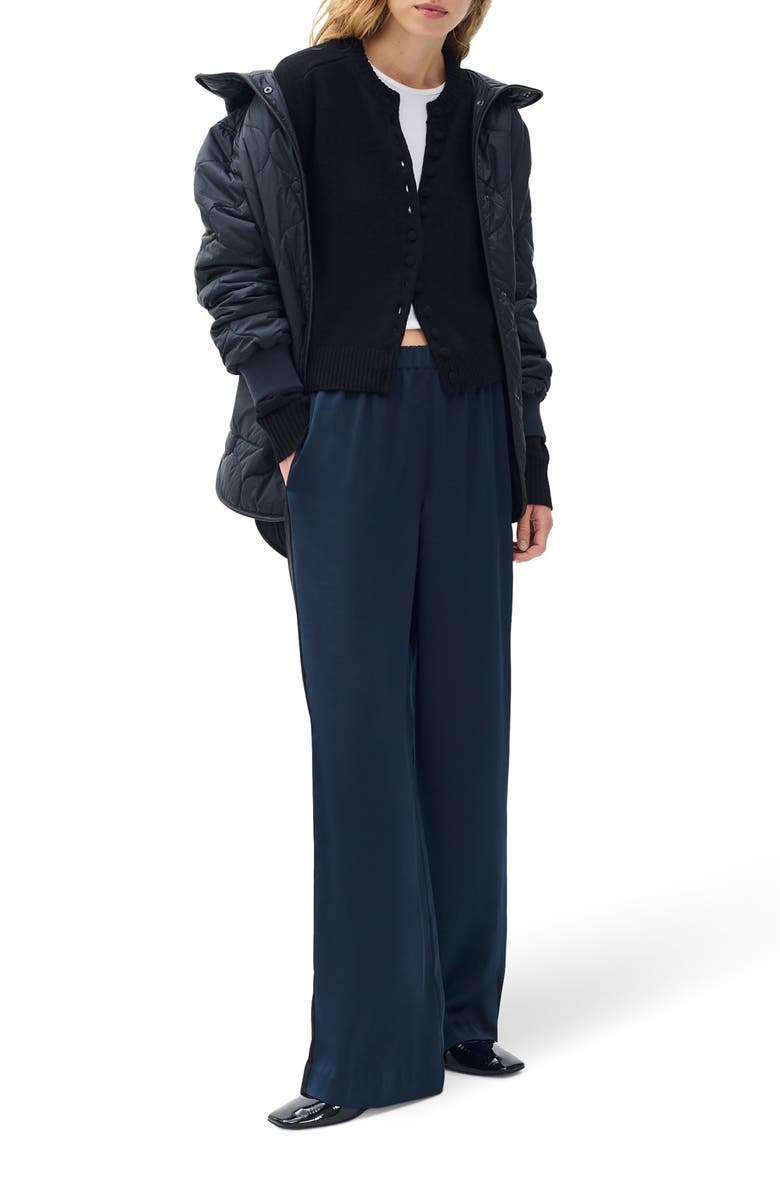 rag & bone Wallace Crewneck Cardigan, Alternate, color, Black