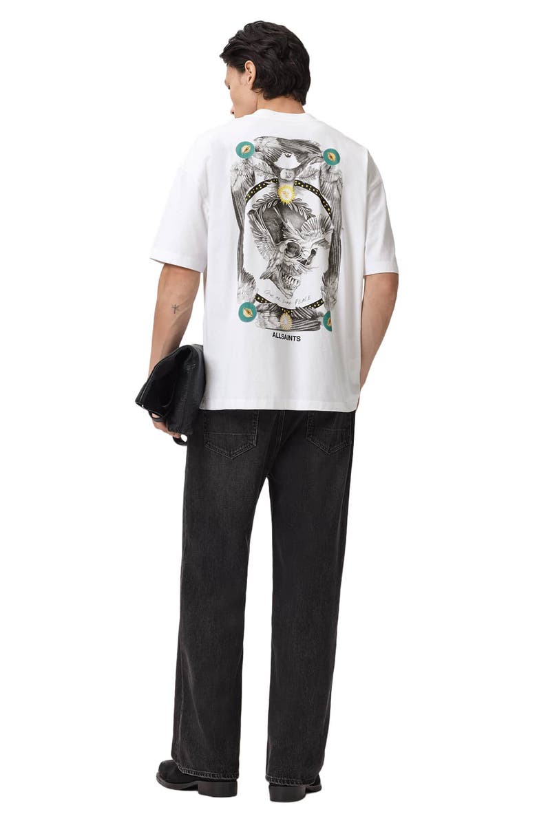 AllSaints Mysteries Cotton Graphic T-Shirt, Alternate, color, Optic White