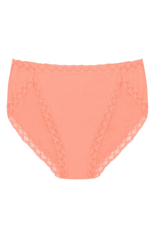 Natori Bliss Lace-trim Cotton French-cut Brief Underwear 152058 In Pink