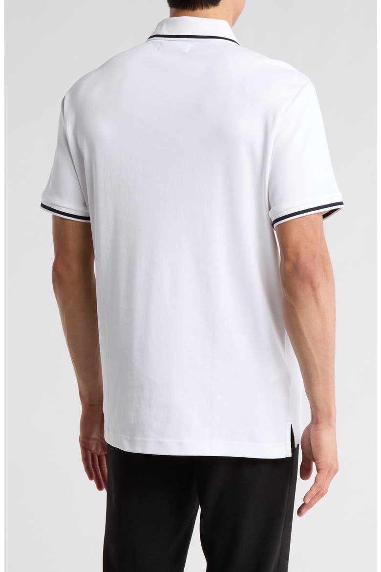 Contrast Tipped Polo, Alternate, color, BRIGHT WHITE