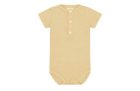 SS Organic Cotton Henley Bodysuit