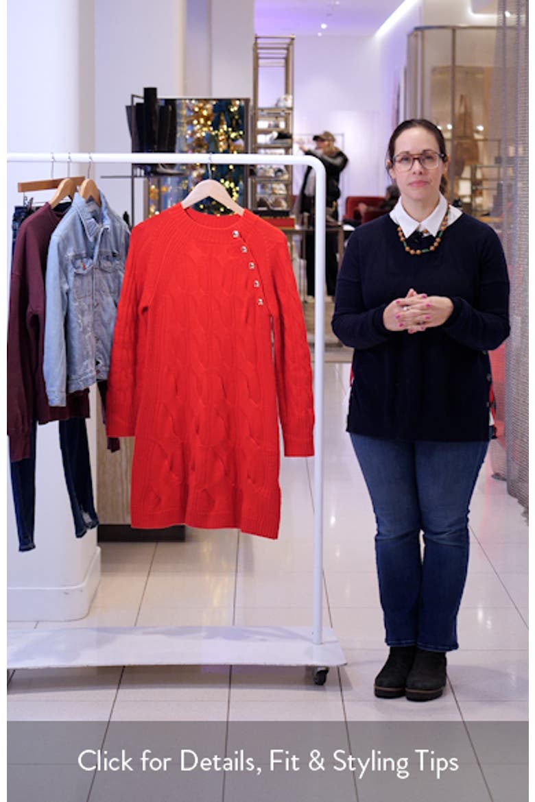 Kids' Harper Long Sleeve Wool Sweater Dress video