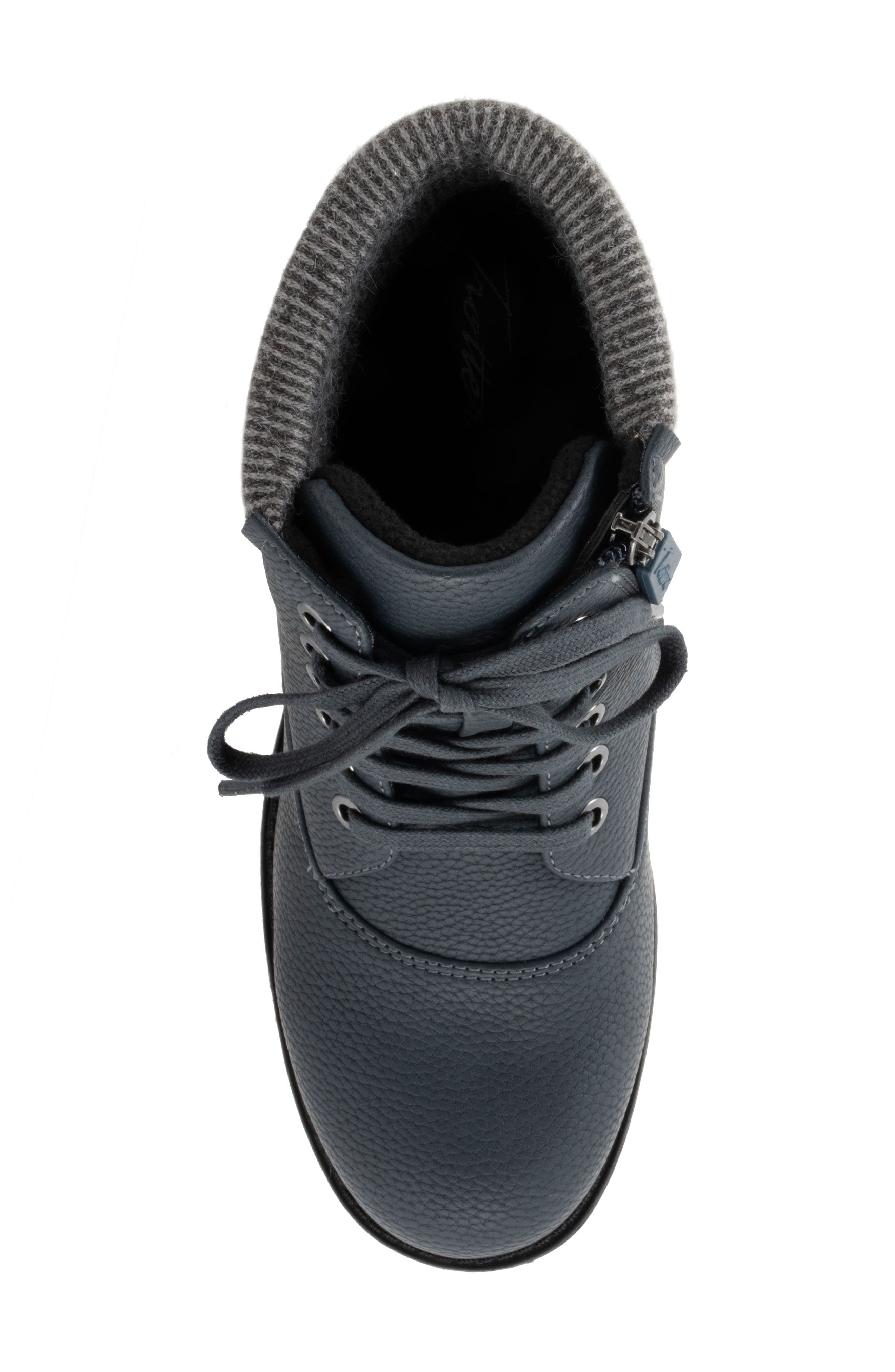 Trotters Bellamy Faux Fur Lined Bootie, Alternate, color, Navy