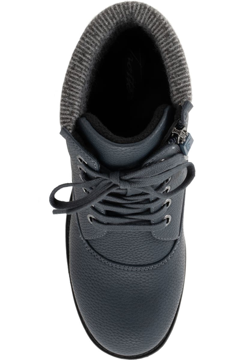 Trotters Bellamy Faux Fur Lined Bootie, Alternate, color, Navy