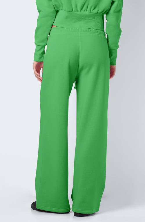 Noisy May Arya Wide Leg Sweatpants In Irish Green