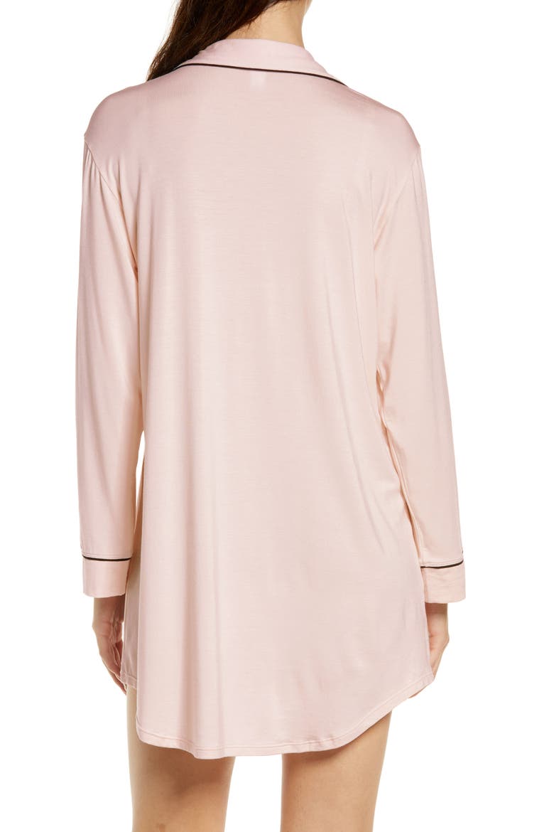 Gisele Jersey Knit Sleep Shirt, Alternate, color, SORBET/BLACK