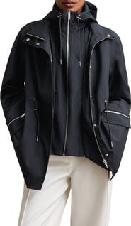 Reiss Tia Jacket with Hooded Bib