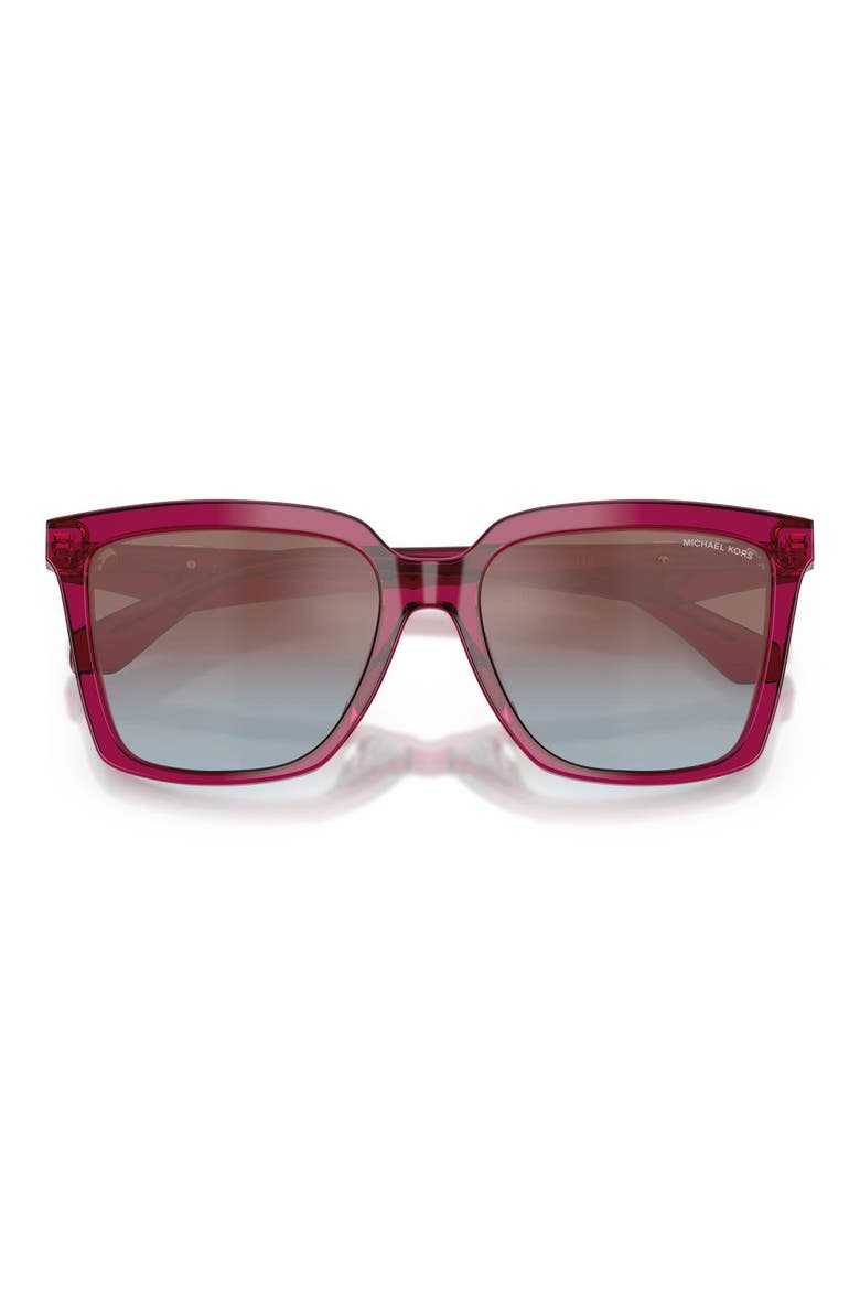 Menaggio 55mm Gradient Square Sunglasses, Alternate, color, PLUM TRANSPARENT / PURPLE BLUE