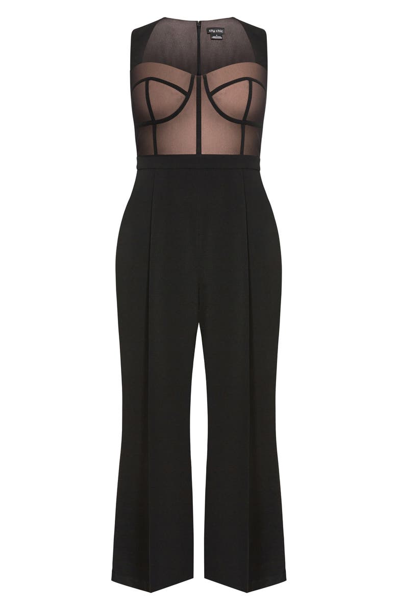 City Chic Kyle Bustier Sleeveless Jumpsuit, Alternate, color, 