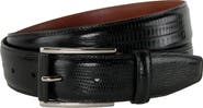 CrookhornDavis Men's Django Turin Tejus Lizard Print Dress Belt