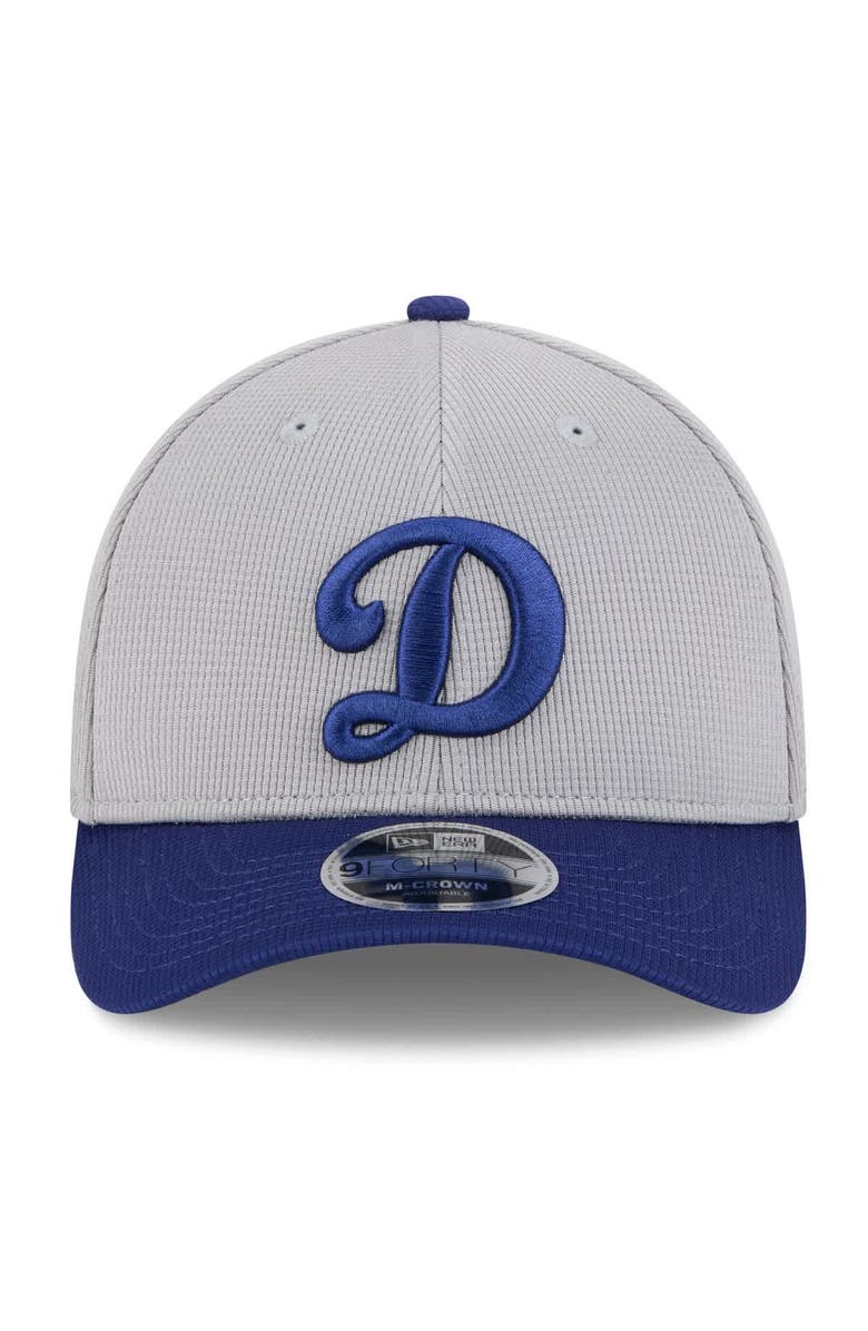 New Era Men's New Era Gray/Royal Los Angeles Dodgers 2025 Batting Practice 9FORTY M-Crown Adjustable Hat, Alternate, color, Gray