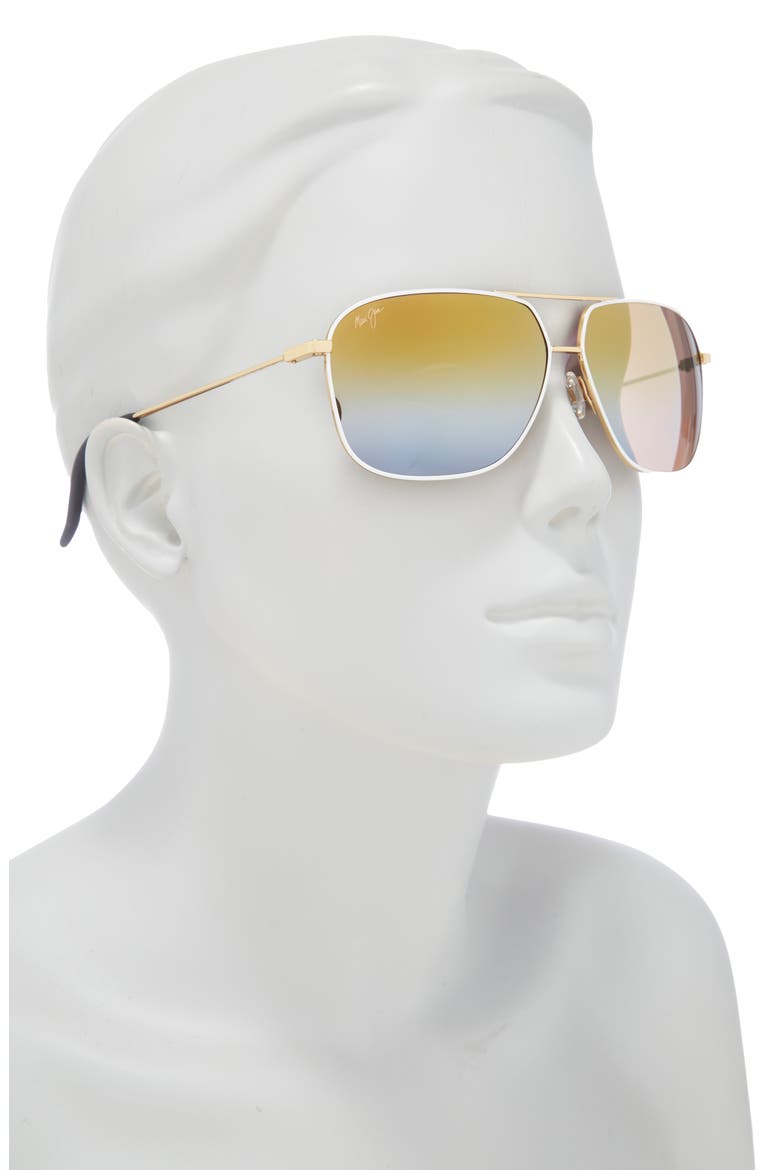 62mm Core Aviator Polarized Sunglasses, Alternate, color, GOLD GOLD GOLD