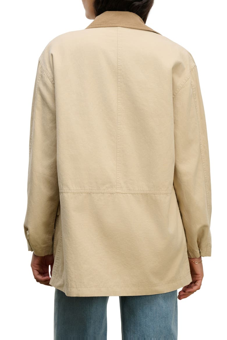 Rosa Cotton Canvas Jacket, Alternate, color, SAN NATURAL