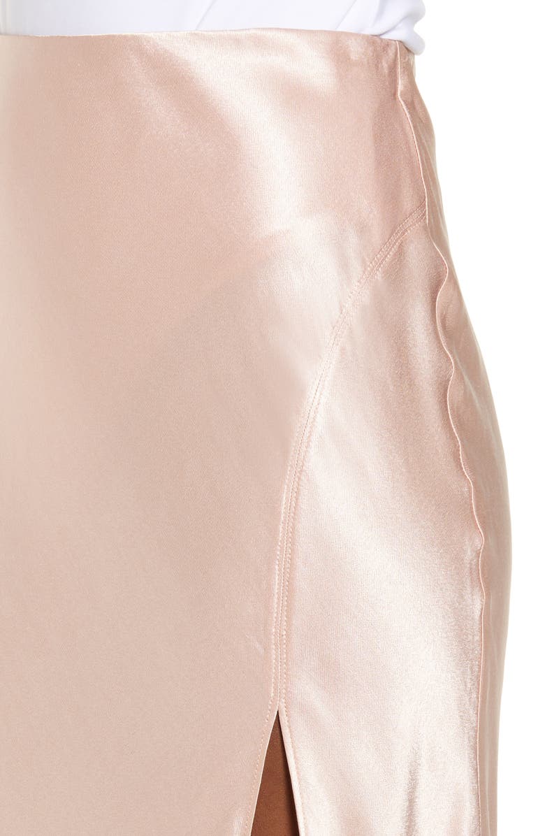 Socialite Bias Cut Satin Skirt, Alternate, color, 