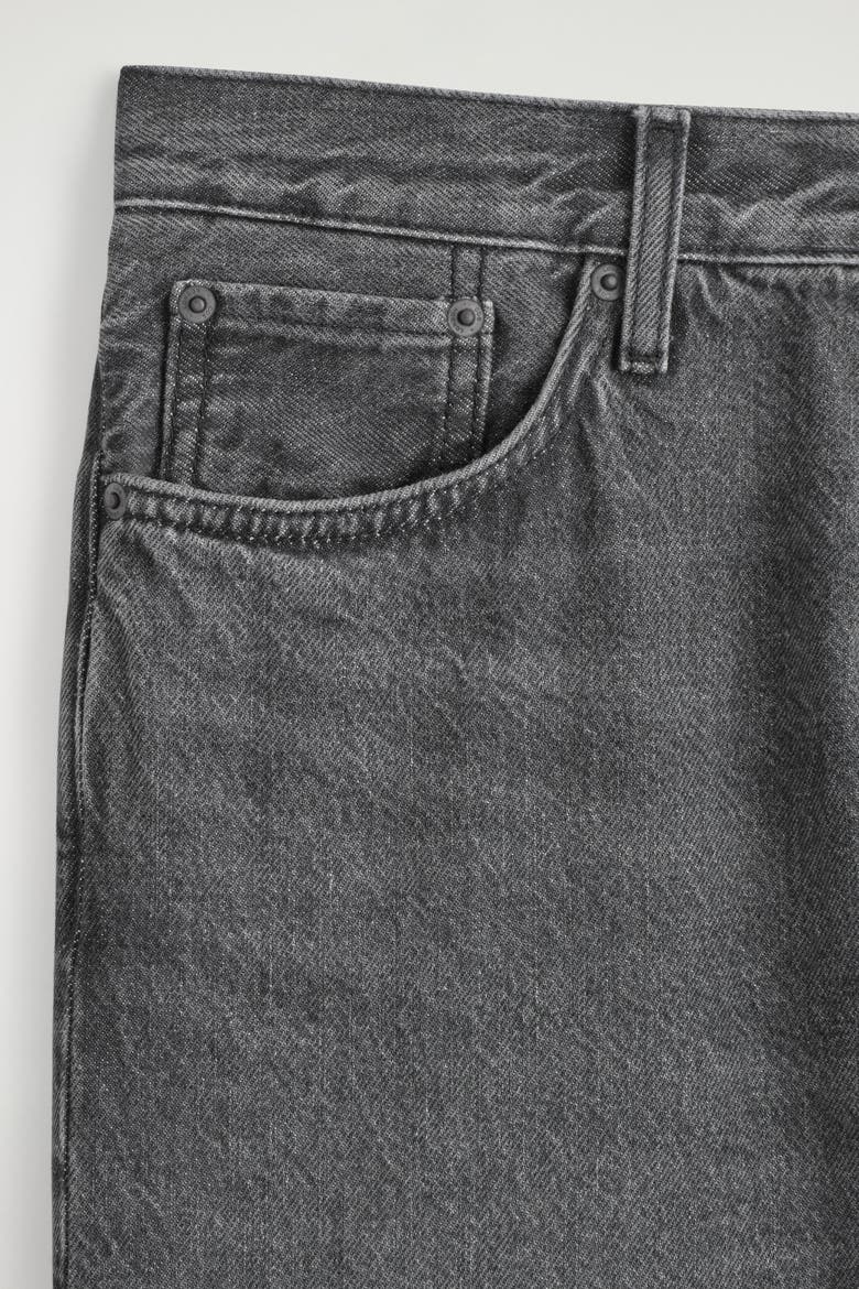 Signature Regular-Fit Straight-Leg Jeans, Alternate, color, GREY