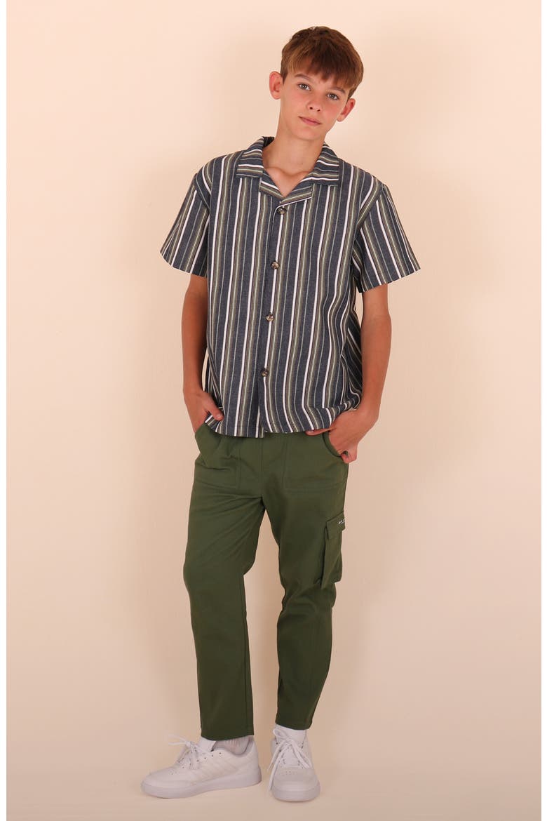 Kids' Striped Camp Shirt, Alternate, color, MULTI
