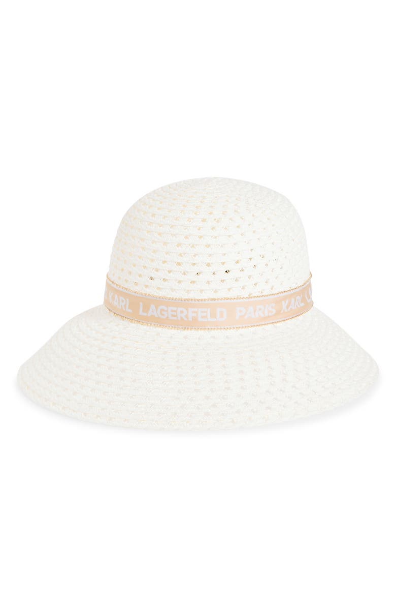 KARL LAGERFELD PARIS St Tropez Reader Hat, Main, color, Ivory