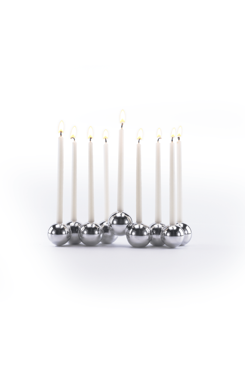 Tchotchke Aluminum Bubble Menorah, Main, color, Polished
