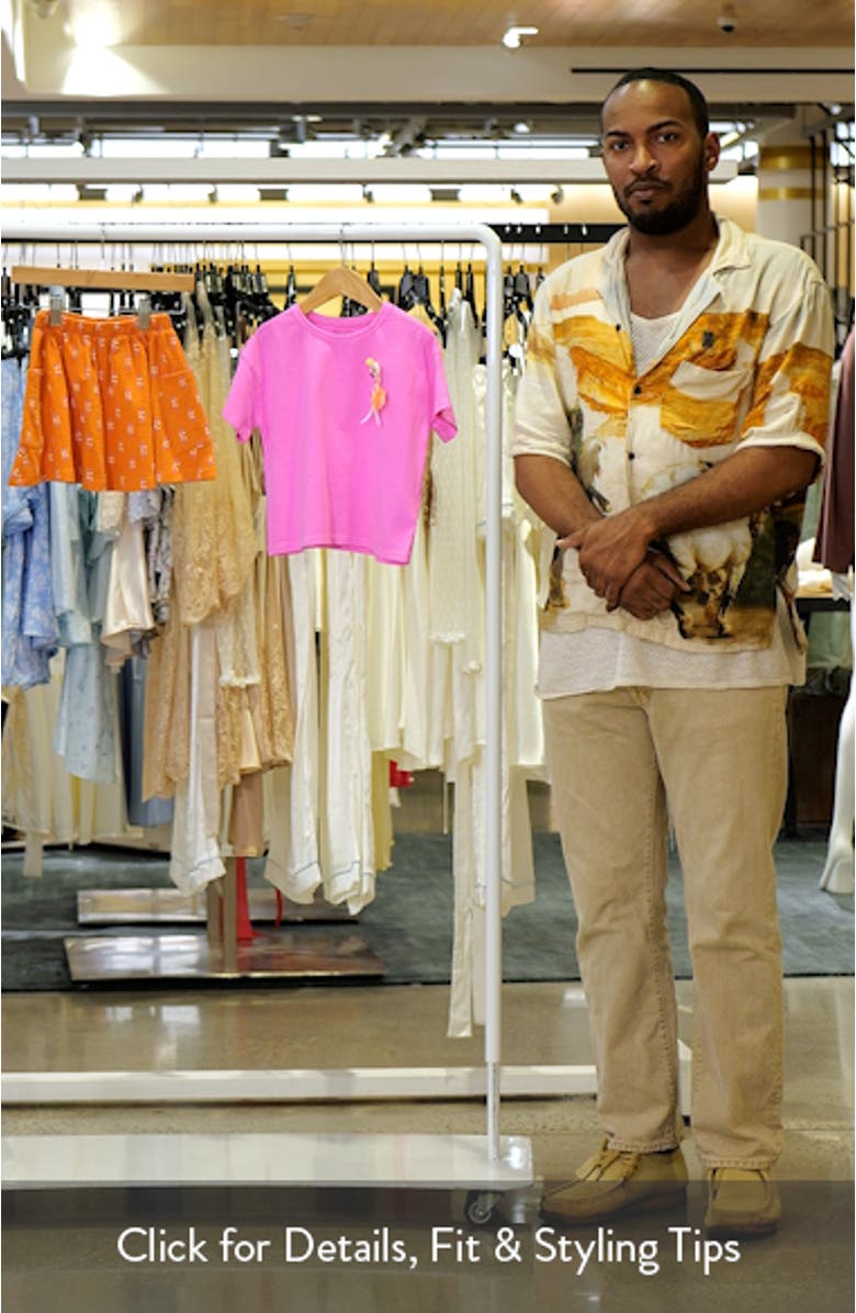 Kids' Pink Flaningo Cotton Top & Skirt Set, sales video thumbnail