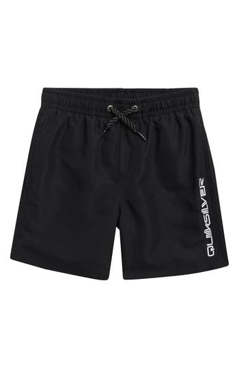 Quiksilver Kids' Everyday Mix Volley Swim Trunks In Black