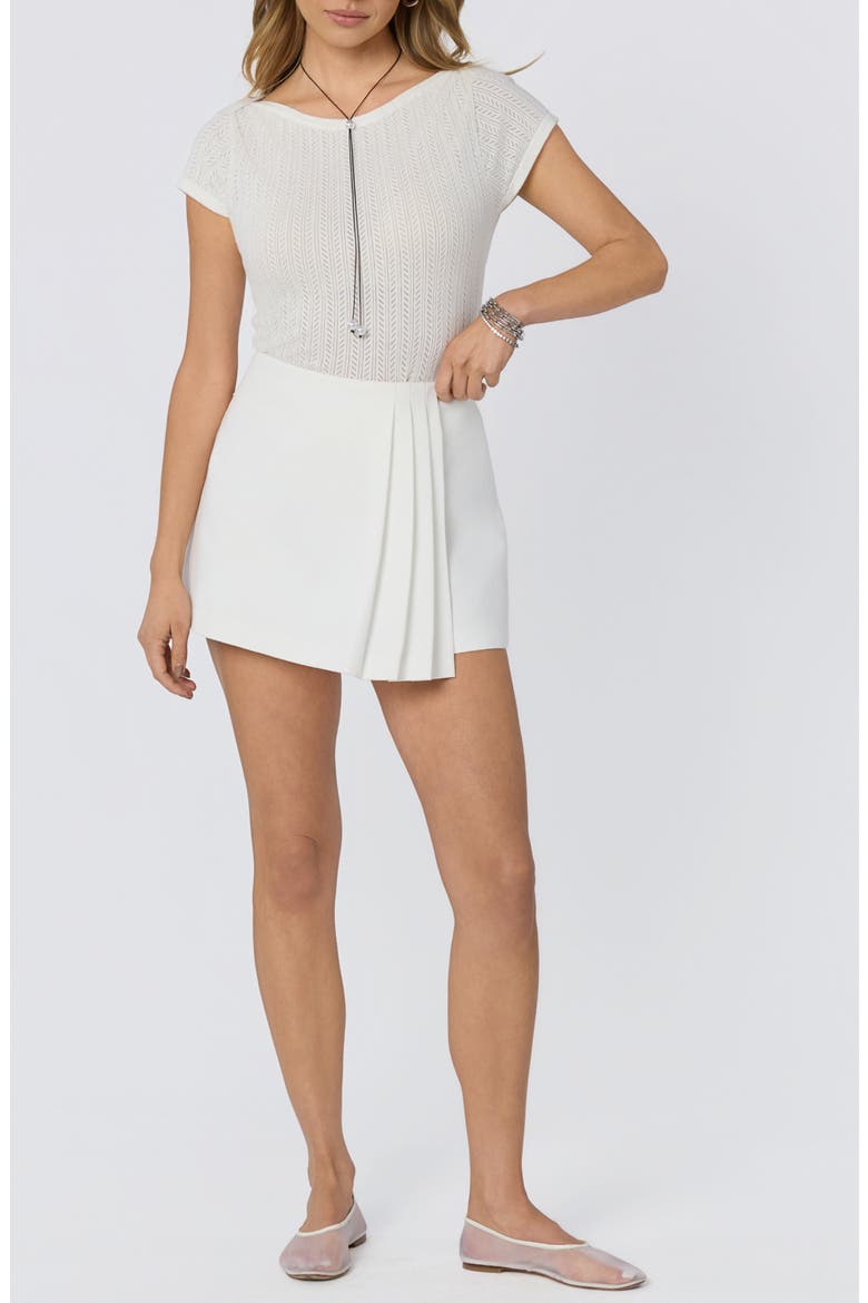 Leighton Pleated Skort, Alternate, color, OFF WHITE