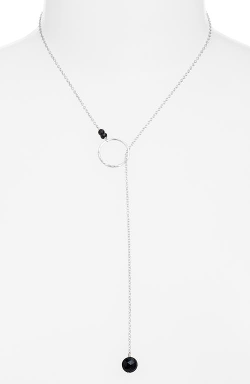 Nashelle Gwyneth Semiprecious Toggle Necklace In Silver