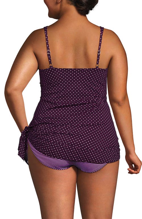 LANDS' END LANDS' END SLENDER SUIT FAUXKINI ONE PIECE SWIMSUIT 