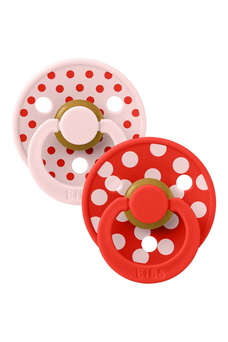 Studio Color 2-Pack Pacifiers, Main, color, BLOSSOM/ CANDY APPLE