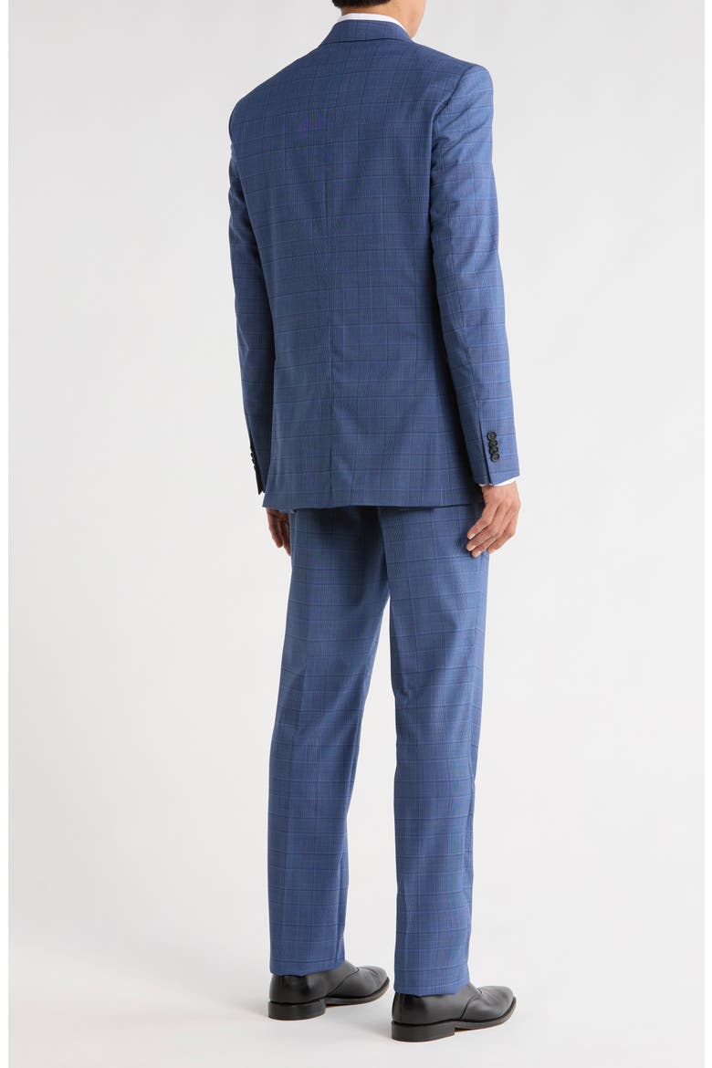 Jake Navy Plaid Wool Suit, Alternate, color, BLUE