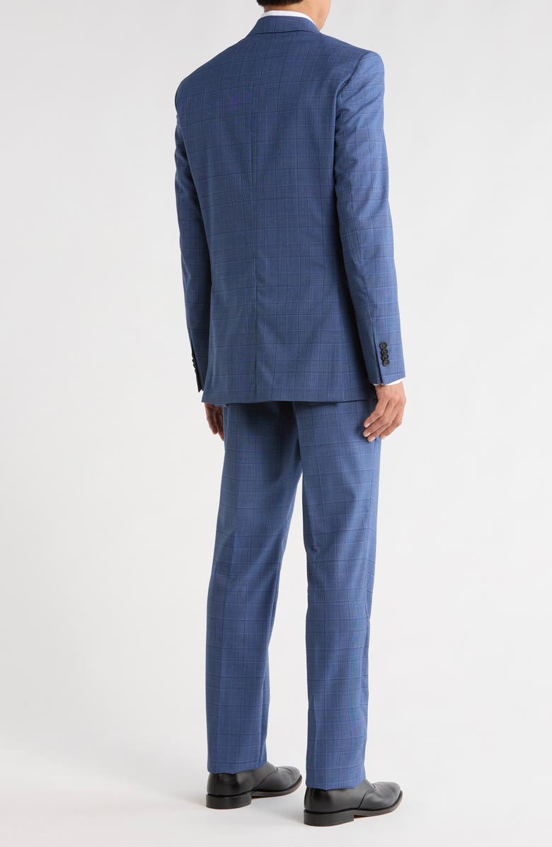 No Ordinary Joe by Ted Baker Jake Navy Plaid Wool Suit, Alternate, color, Blue