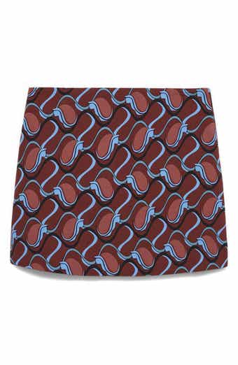 MANGO Chain Print Miniskirt