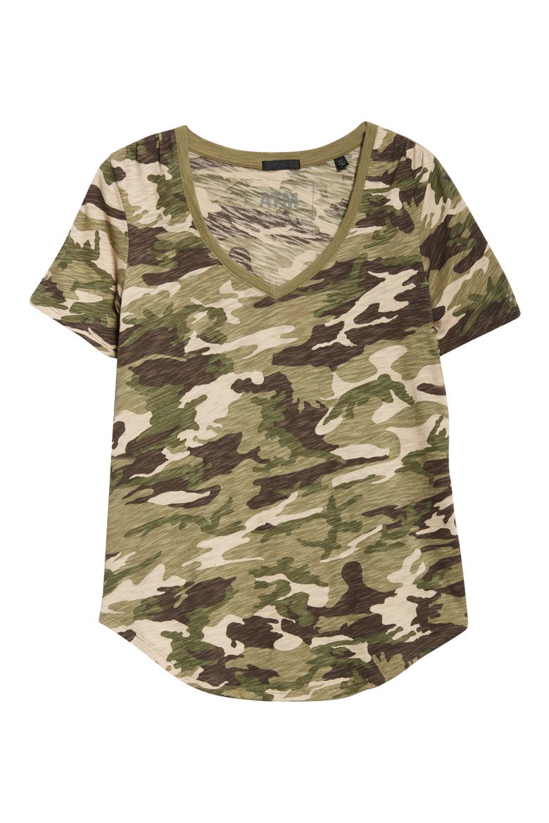 Camo Print Slub Cotton Jersey T-Shirt, Alternate, color, CLASSIC CAMO