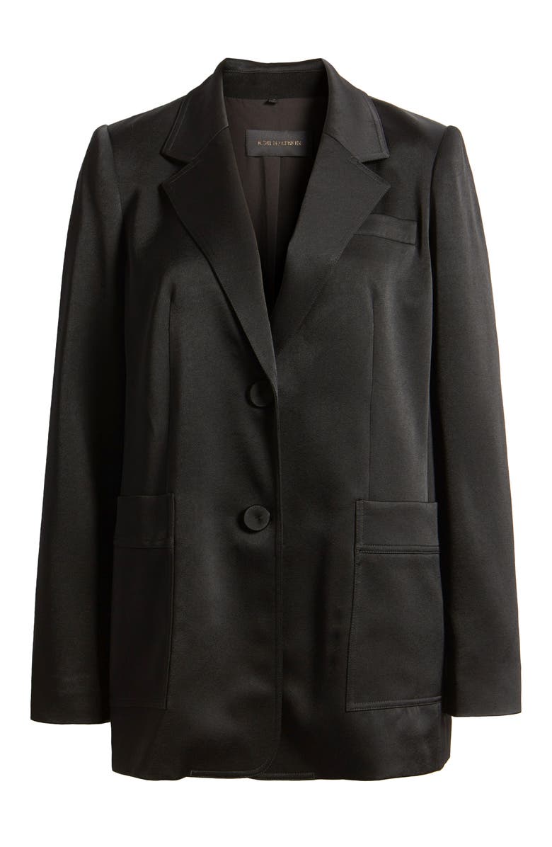 KOBI HALPERIN Notch Lapel Satin Blazer, Alternate, color, 