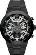 Movado Bold Fusion Skeleton Chronograph Silicone Strap Watch, 44.5mm