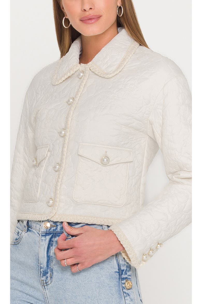 Fabiana Quilted Jacket, Alternate, color, Cream